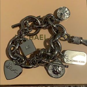 Silver Michael Kors Charm Bracelet